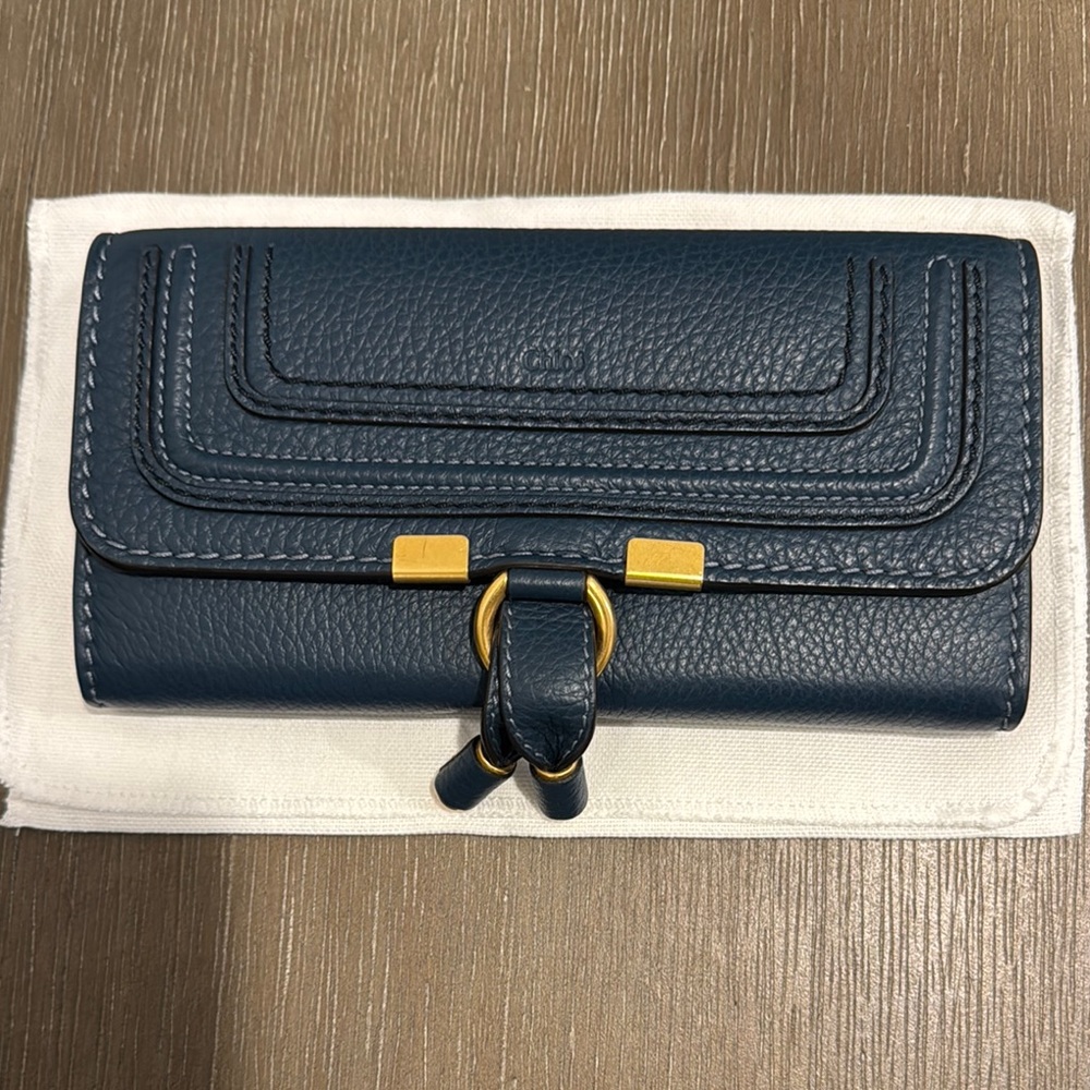 Chloe Blue Leather Wallet